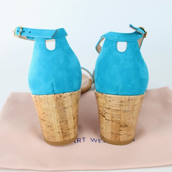 New Stuart Weitzman Suede Simple Sandals - Picture 8 of 11